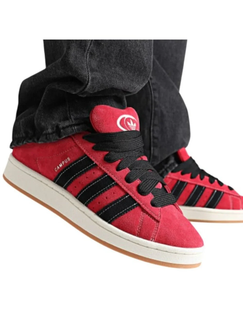adidas Originals Campus 00s – Size 9 Men Sneakers Red Black Gum JI3165 NEW